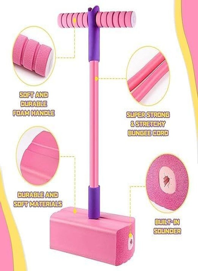 FORGEOG-Foam-Pogo-Jumper-Indoor-&-Outdoor-Play-Fun-Pogo-Stick-Kids-Pogo-Jumper-Fun-and-Safe-Pogo-Stick-for-Toddlers-High-Elastic-Rubber-Kids-Jumper-Toys-Great-Gift-for-Boys-and-Girls--Multicolor-(Pack of 1) (PG-2) - Image 2